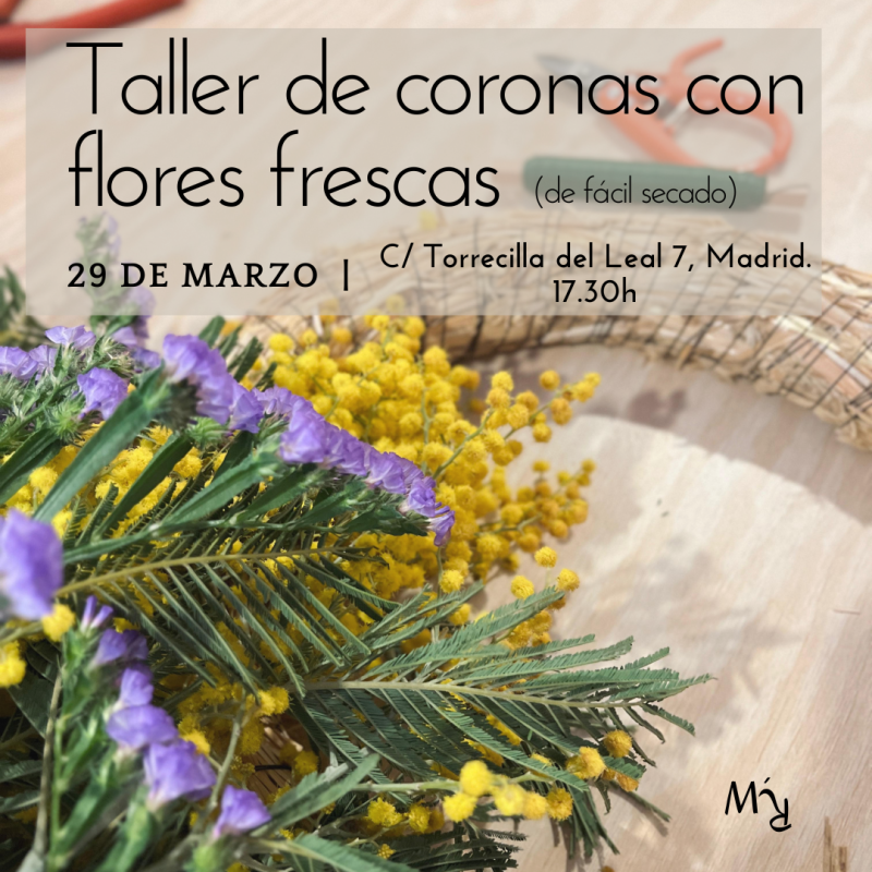 TALLER CORONAS DE FLORES FRESCAS