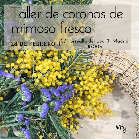 TALLER CORONAS DE MIMOSAS